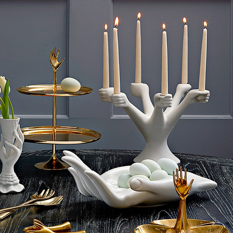 Light The Way Candelabra - Chalk White