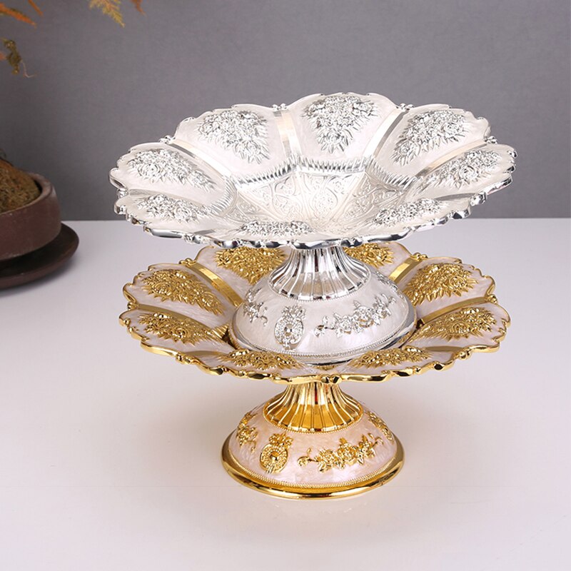 Pedestaled Bowl - Pink Pearl & Gold