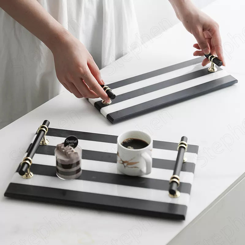 Black & White Stone - Grande Tray