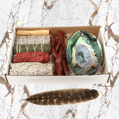 Smudge Bundles Kit - New Zealand Polished Abalone