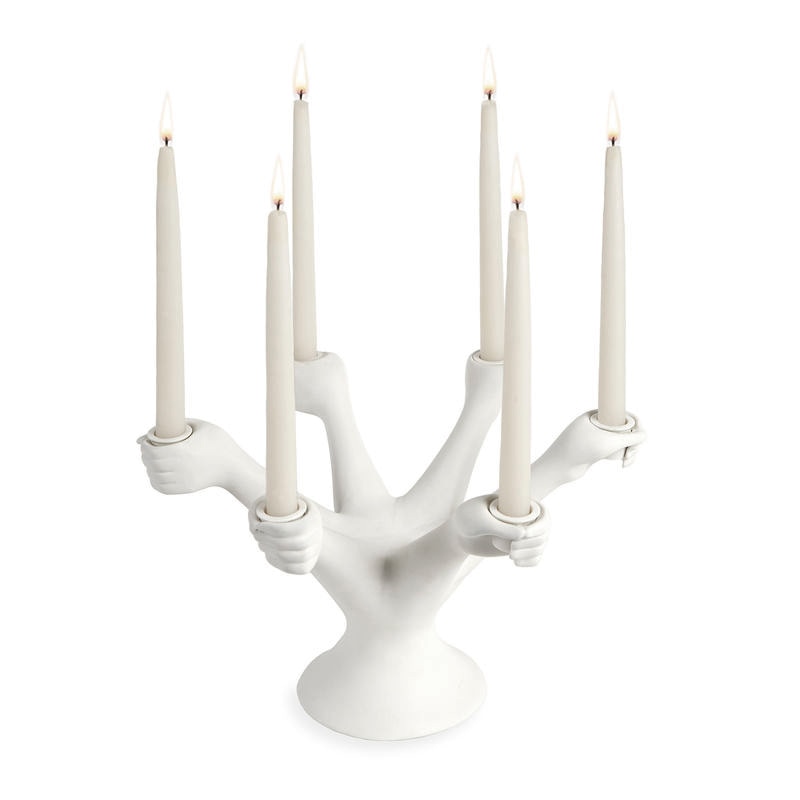 Light The Way Candelabra - Chalk White