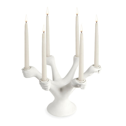 Light The Way Candelabra - Chalk White