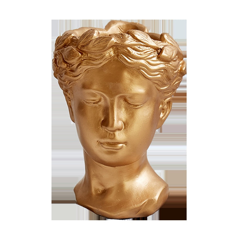 Greek Statue Vessel   - Goldenrod