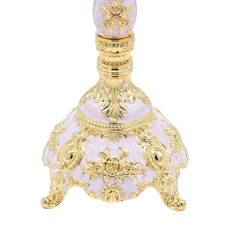 Regal Three Flame - Exquisite Candelabra - Pink & Gold