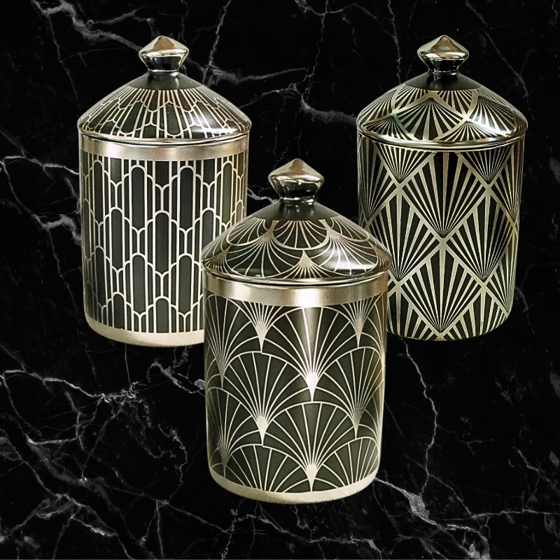 Nero Silver Foil Vessel - Deco Fan