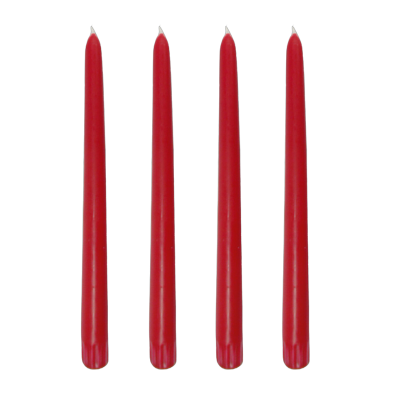 Classic Taper Candles - 4pc - Vixen Red