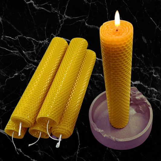 Gold Honeycomb Candle Sticks - Long 5pcs