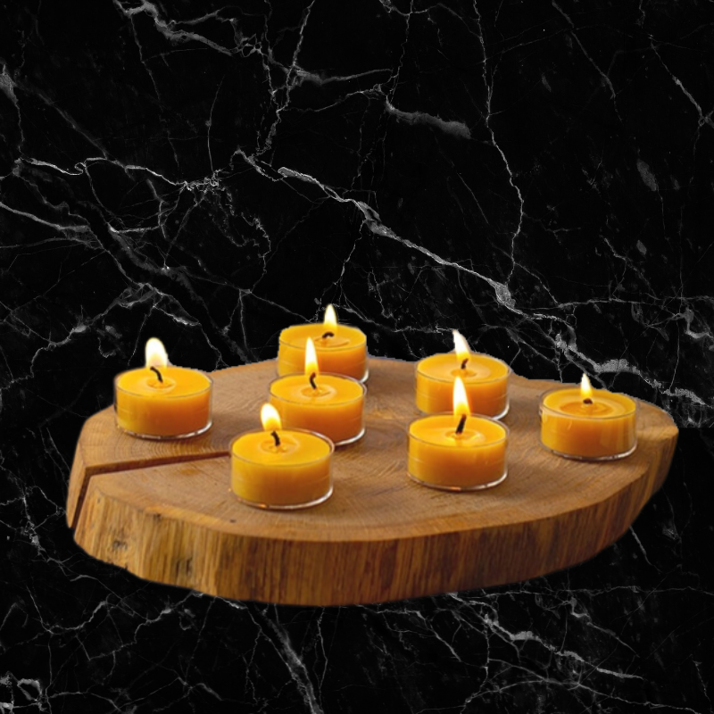 Beeswax Tealight Candles - Twelve Pack 