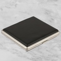 Leather & Chrome Elegant Case - Black