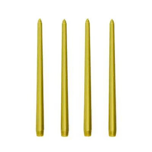 Classic Taper Candles - Set of Four - French Chartreuse