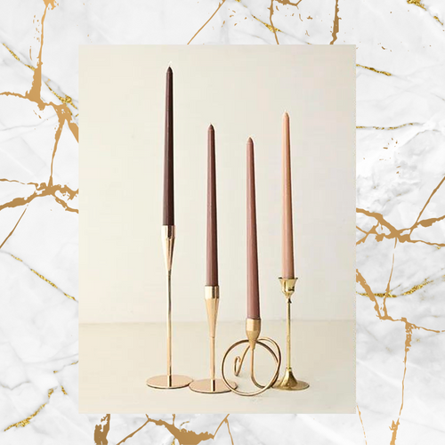 Classic Taper Candles - Set of Four - Almond