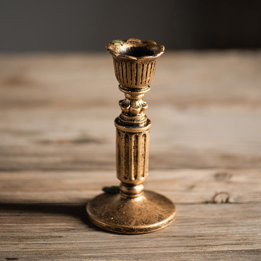 Gilded Renaissance Candle Holder - Medium