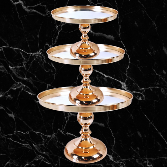 Gold & Mirror Cake Stands