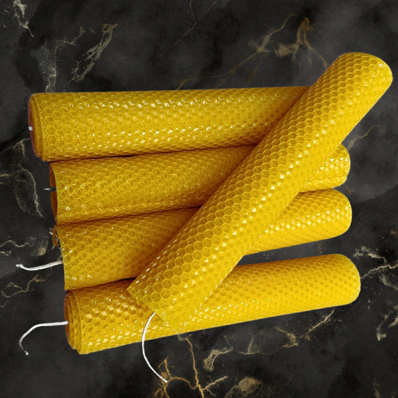 Gold Honeycomb Candle Sticks - Four Inch 10pcs