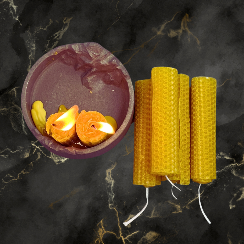 Gold Honeycomb Candle Sticks - Four Inch 10pcs