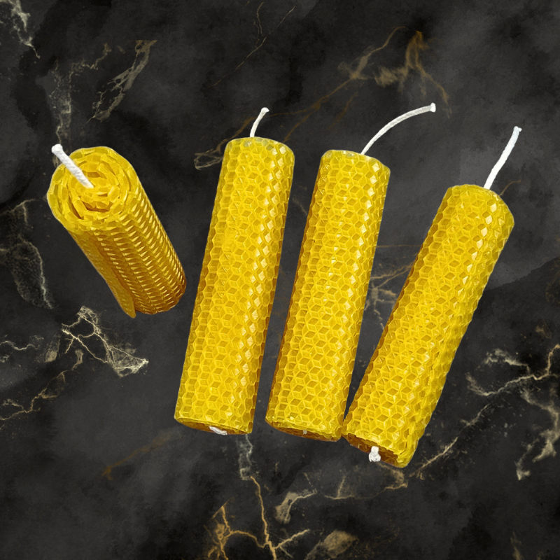 Gold Honeycomb Candle Sticks - Four Inch 10pcs