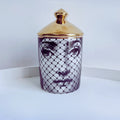 Italian Gold Pop Art Vessel - Fish Net