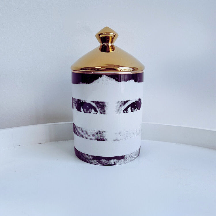 Italian Gold Pop Art Vessel - Peepers