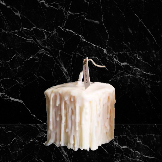 Dripping Wax Candle - Square & Stout