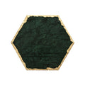 Marble & Gold Mood - Black Green Hexagonal - Large