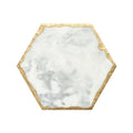 Marble & Gold Mood - White Hexagonal - Large