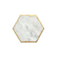 Marble & Gold Mood - White Hexagonal - Medium