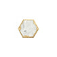 Marble & Gold Mood - White Hexagonal - Small