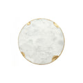 Marble & Gold Mood -  White Round - Medium