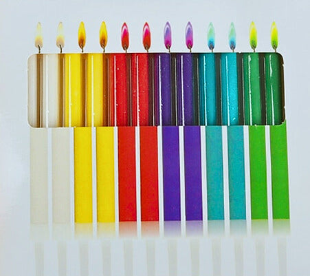 Rainbow Flames Candles