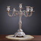 Regal Five Flame - Exquisite Candelabra - White & Silver