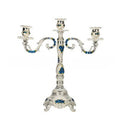 Regal Three Flame - Exquisite Candelabra - Blue & Silver
