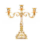 Regal Three Flame - Exquisite Candelabra - Pink & Gold