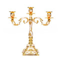 Regal Three Flame - Exquisite Candelabra - Pink & Gold