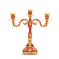 Regal Three Flame - Exquisite Candelabra - Red & Gold