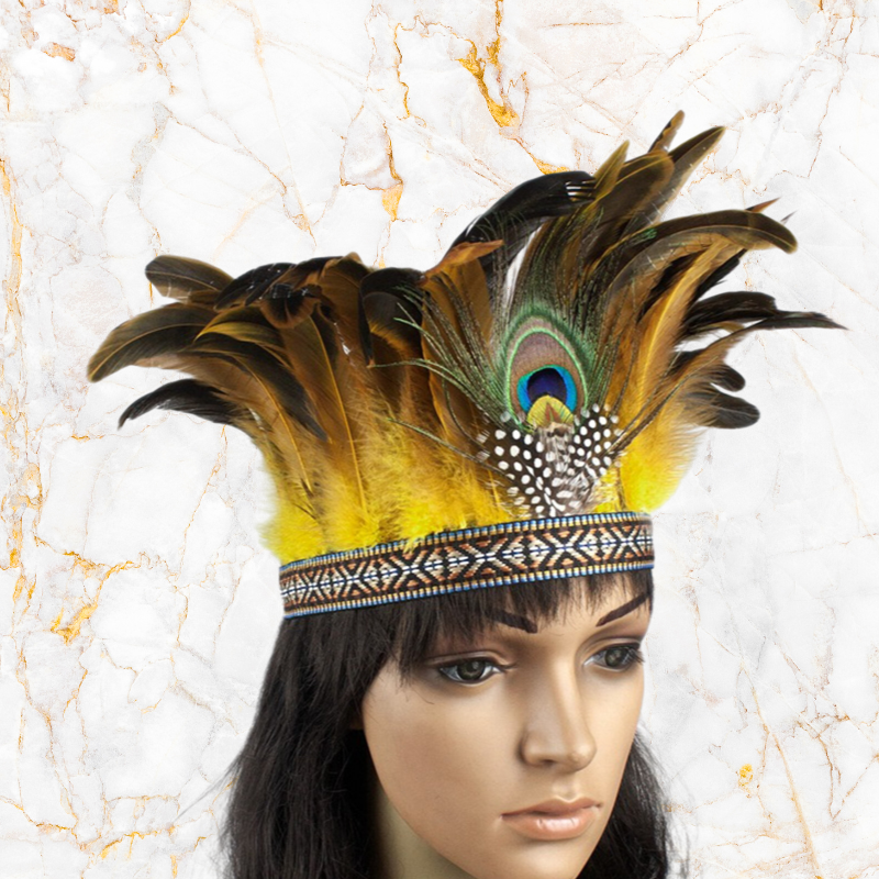 Royal Peacock Party Headdress - Teal