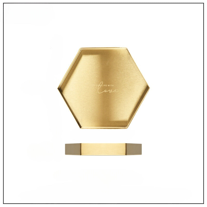 Slim & Gold Tray Collection -  Small Hexagon