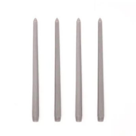 Classic Taper Candles - Set of Four - Grey