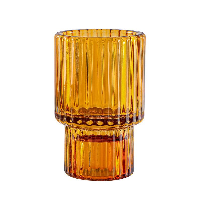 Amber Glass - Petite Candle Holder