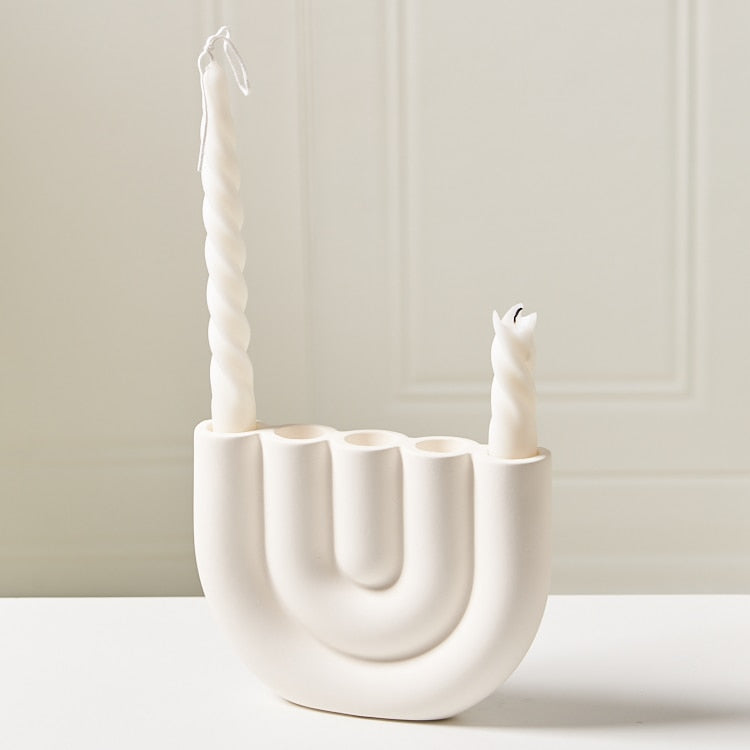 White Flames Candelabra - Even Flame