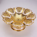 Pedestaled Bowl - Pink Pearl & Gold