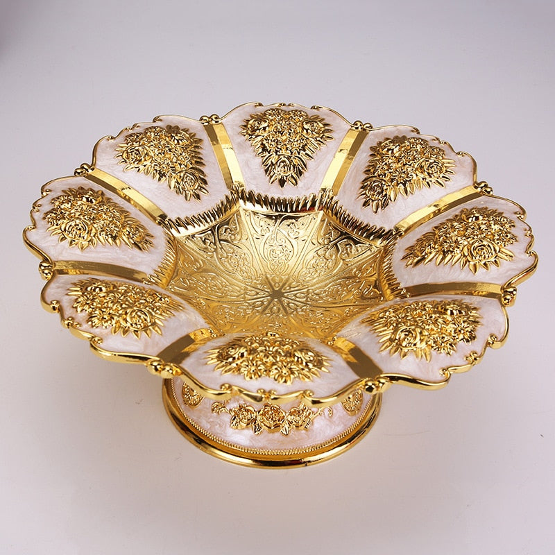 Pedestaled Bowl - Pink Pearl & Gold