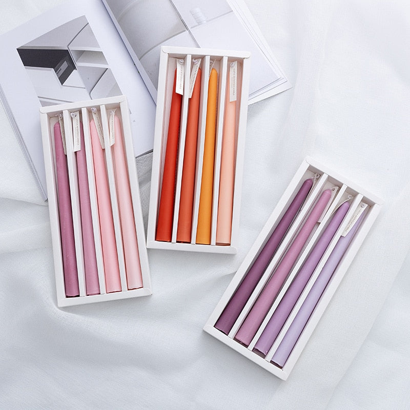 Ombre Taper Candles - Pinks 4pc