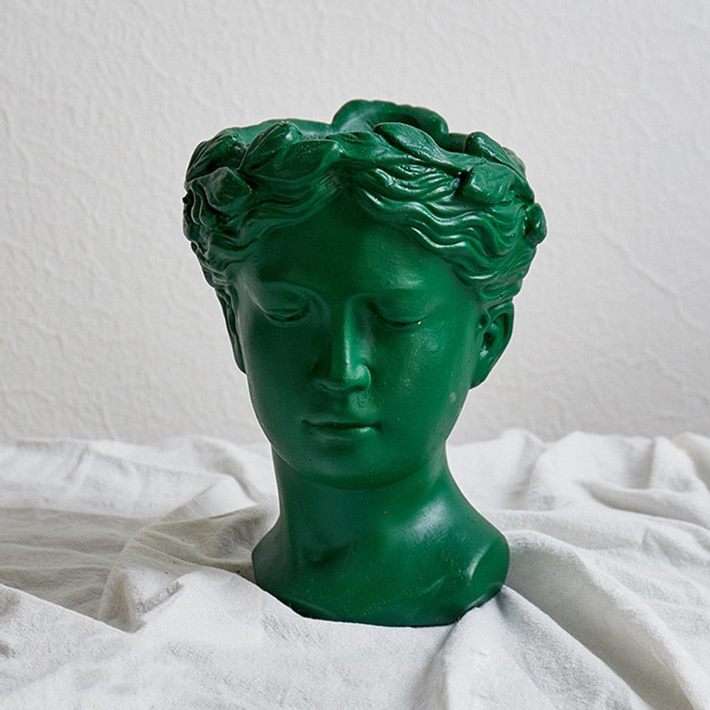 Greek Statue Vessel  - Emerald