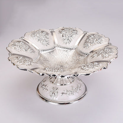 Pedestaled Bowl - Pearl & Silver