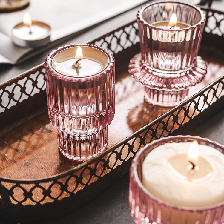 Amber Glass - Grand Candle Holder