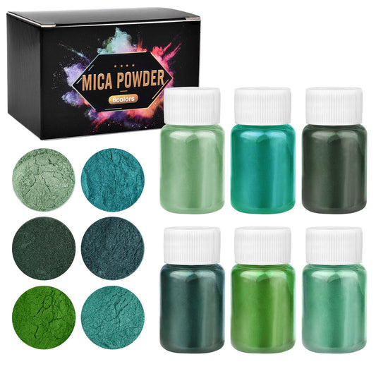 Pearlescent Mica Powder- Greens