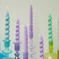 Fine Spiral Taper Candles - Lilac 2pc Set